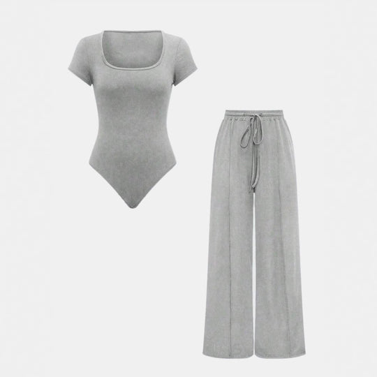 Damen Lässiges Strick-Zweiteiler-Set mit weitem Schnitt und hochwertigem Material EB