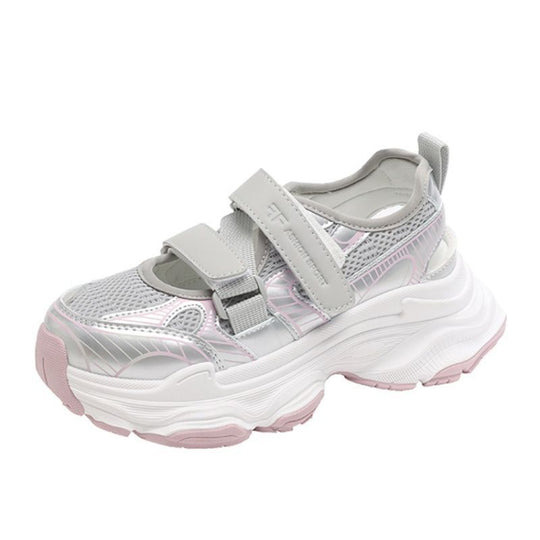 Damen Sportliche Sneaker mit Klettverschluss und innovativem Sohlenprofil EB