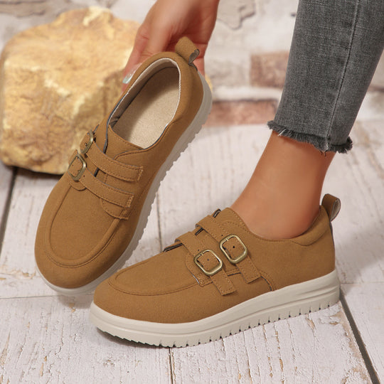 Damen Bequeme Sneakers mit verstellbaren Riemen und dämpfender Sohle EB