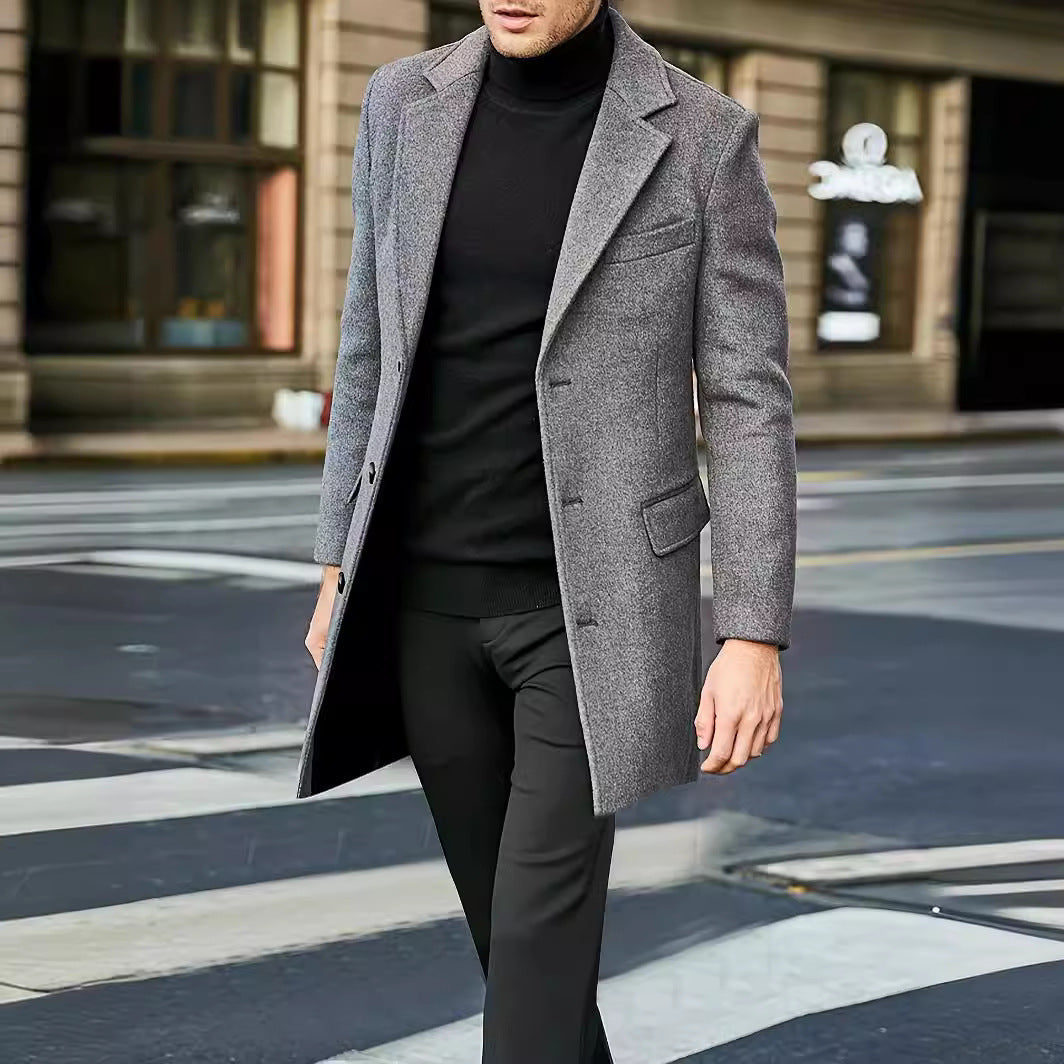 Herren eleganter Wollmantel EB