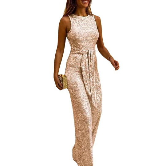 Damen Glitzerndes Abendkleid mit offenem Rücken und raffinierten Details EB