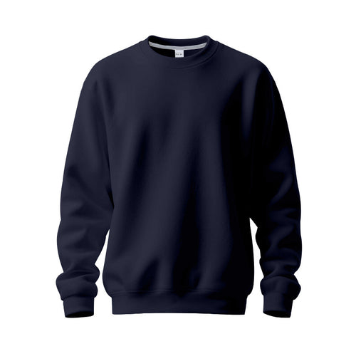 Herren nan Oversize-Rundhals-Sweatshirt aus weichem Baumwollfleece mit gerippten Bündchen EB
