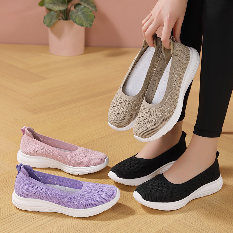 Damen Atmungsaktive Ballerinas mit flexibler Sohle EB