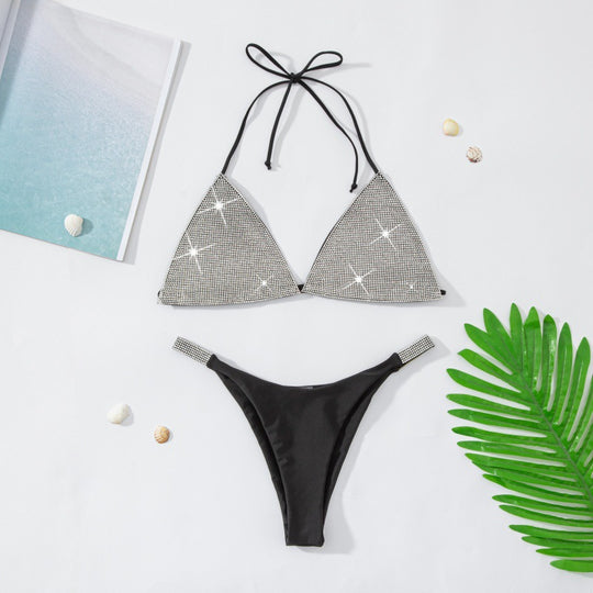 Damen Bikini-Unterteil mit funkelnden Strassdetails EB