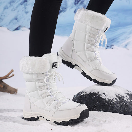 Damen Winterwanderboots mit isolierendem Futter und rutschfester Profilsohle EB