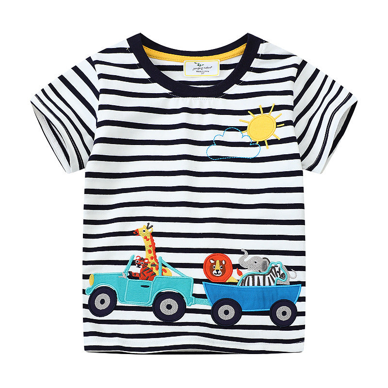 Jungen T-Shirt mit kreativem Safari-Motiv EB