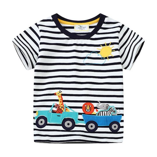 Jungen T-Shirt mit kreativem Safari-Motiv EB