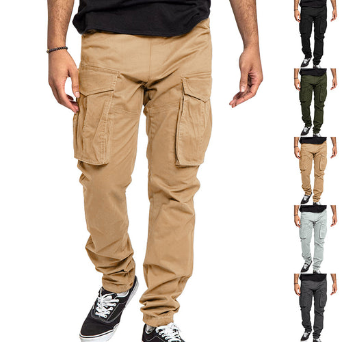 Herren nan utilitarische Cargohose mit extra großen Klappentaschen, schmal zulaufendem Bein und verstärkten Nähten EB