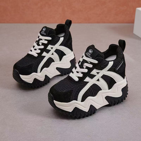 Damen Sportliche Chunky Sneakers mit atmungsaktiven Mesh und stabiler Sohle EB
