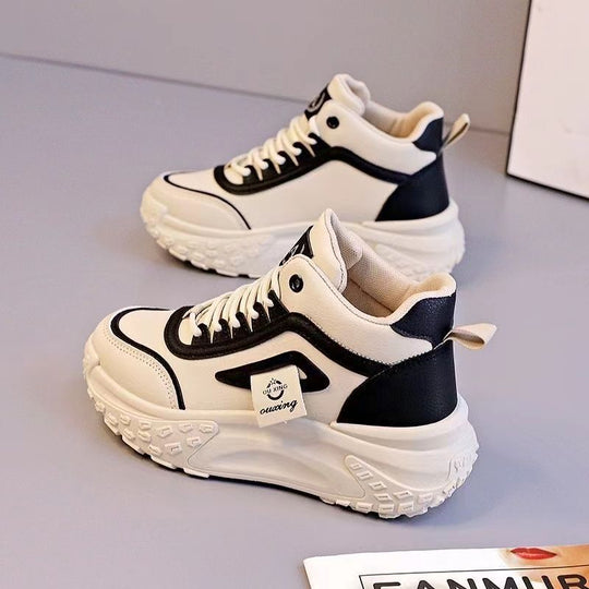 Damen modische High-Top Sneakers mit stoßdämpfender Sohle EB