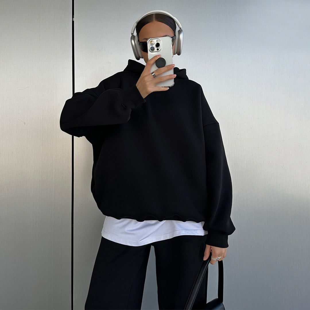 Damen Kuschelige Sweatshirt- und Jogginghose-Kombination EB