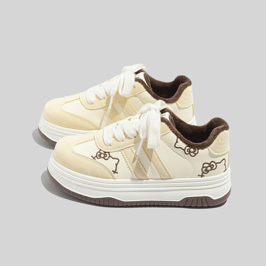 Damen Sportliche Sneaker mit weicher Innenpolsterung und blumigem Design EB