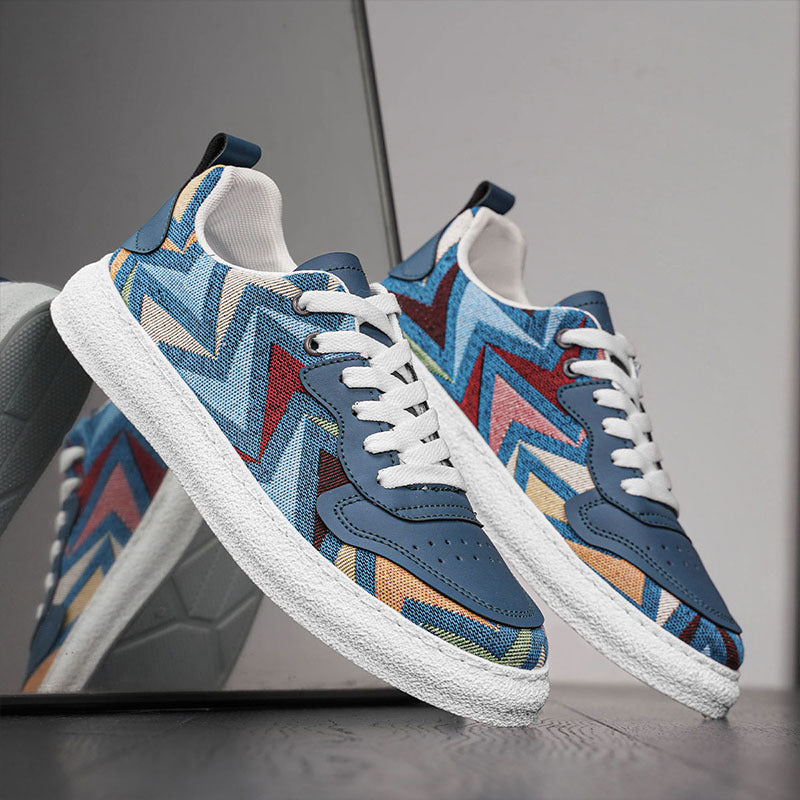 Damen Modische Sneakers mit einzigartigem Chevron-Design EB