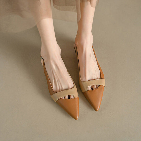Damen Slingback-Pumps mit spitzem Zehendesign und eleganter Riemchenführung EB