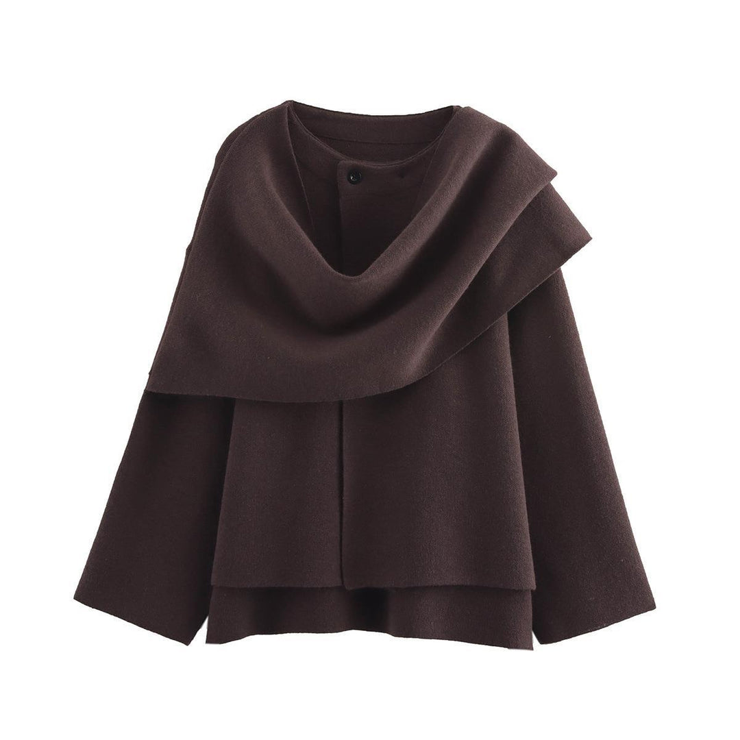 Damen modischer Umhangpullover aus weichem Material EB