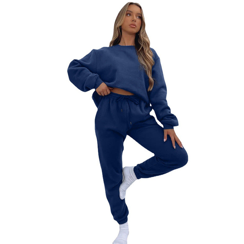 Damen Sportlicher Fleece Sweatanzug EB