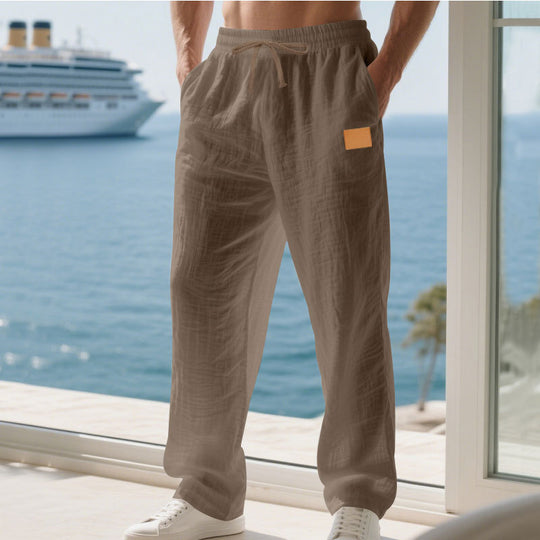 Herren Bequeme und luftige Sommerhose aus leichtem Leinenmaterial EB