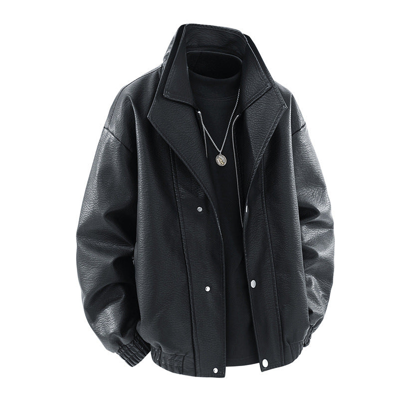 Herren modische Oversized jacke mit elegantem Kragen und praktischen Taschen EB