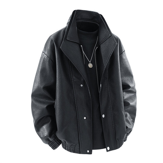 Herren modische Oversized jacke mit elegantem Kragen und praktischen Taschen EB