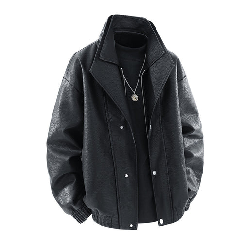 Herren modische Oversized jacke mit elegantem Kragen und praktischen Taschen EB
