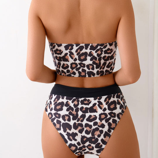 Damen Bikini-Set mit elegantem Leo-Muster und komfortablem Schnitt EB