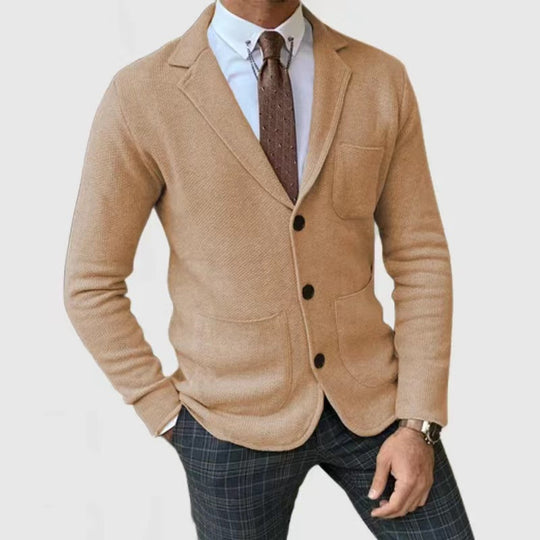 Herren elegante Strickjacke mit Taschen Heidi-Mode