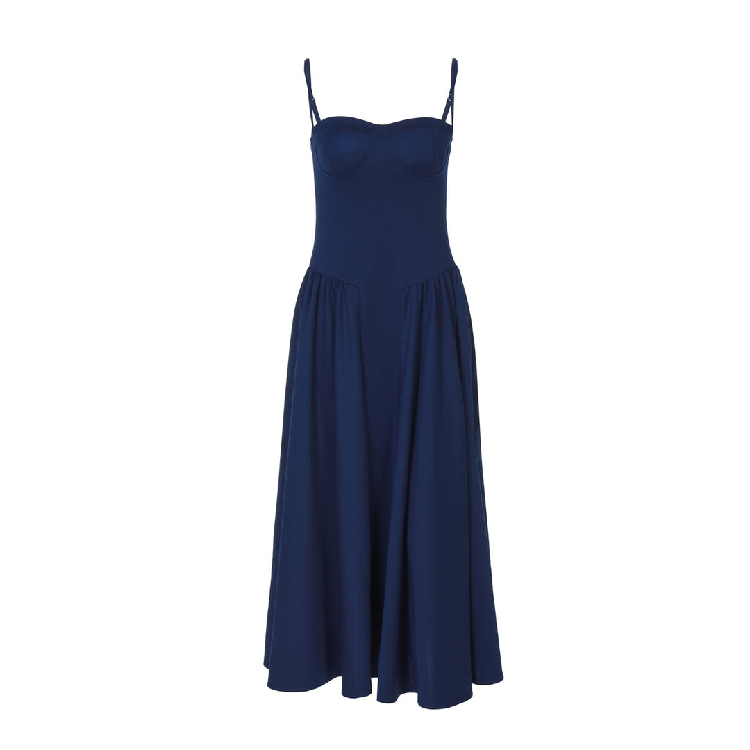 Damen Maxi-Kleid mit elegantem Bustier-Oberteil und fließendem Rock EB