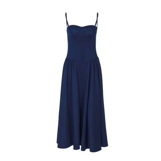 Damen Maxi-Kleid mit elegantem Bustier-Oberteil und fließendem Rock EB