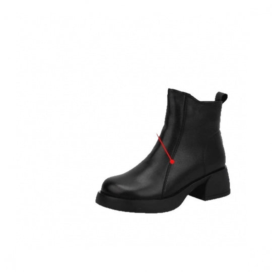 Damen Modische Winterstiefeletten mit kuscheligem Innenfutter und robustem Blockabsatz EB