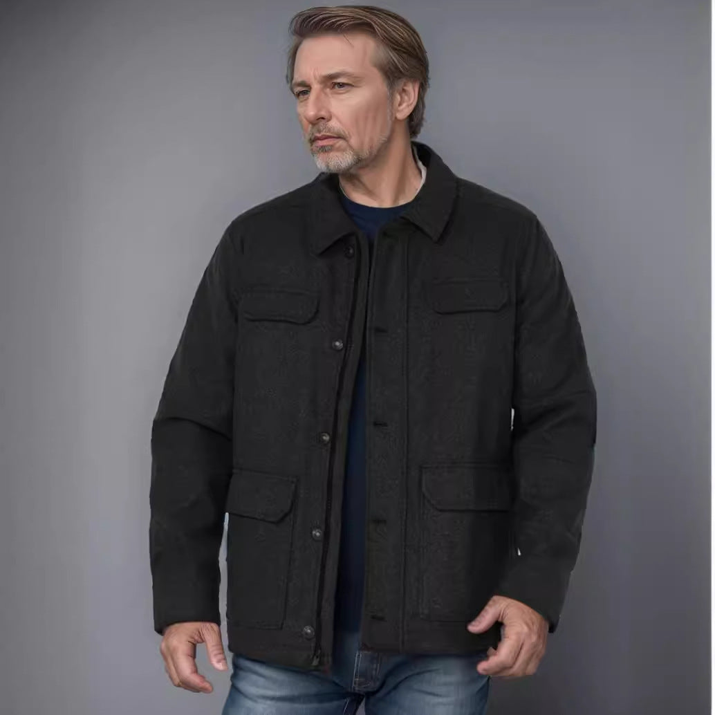 Herren modische Jacke mit praktischen Taschen EB