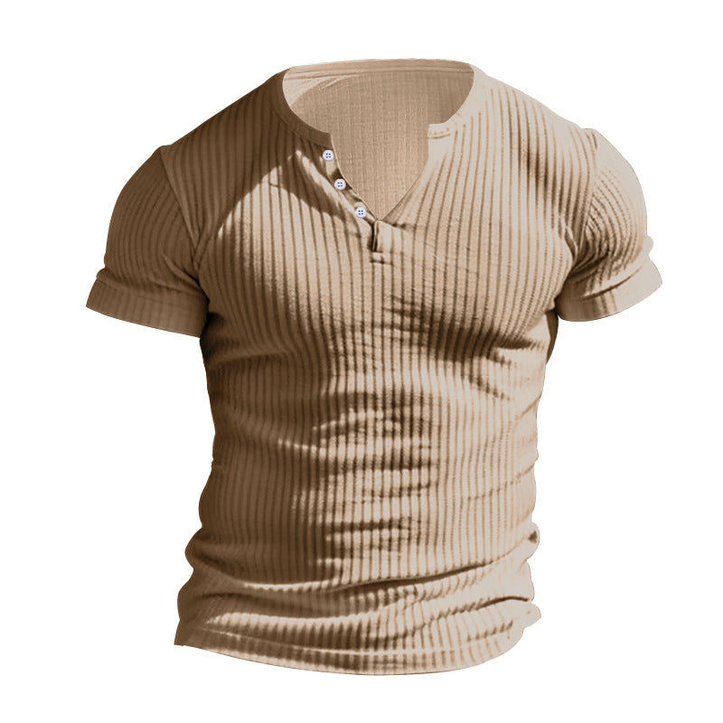 EB | Einfarbig Lässig gestricktes T-Shirt