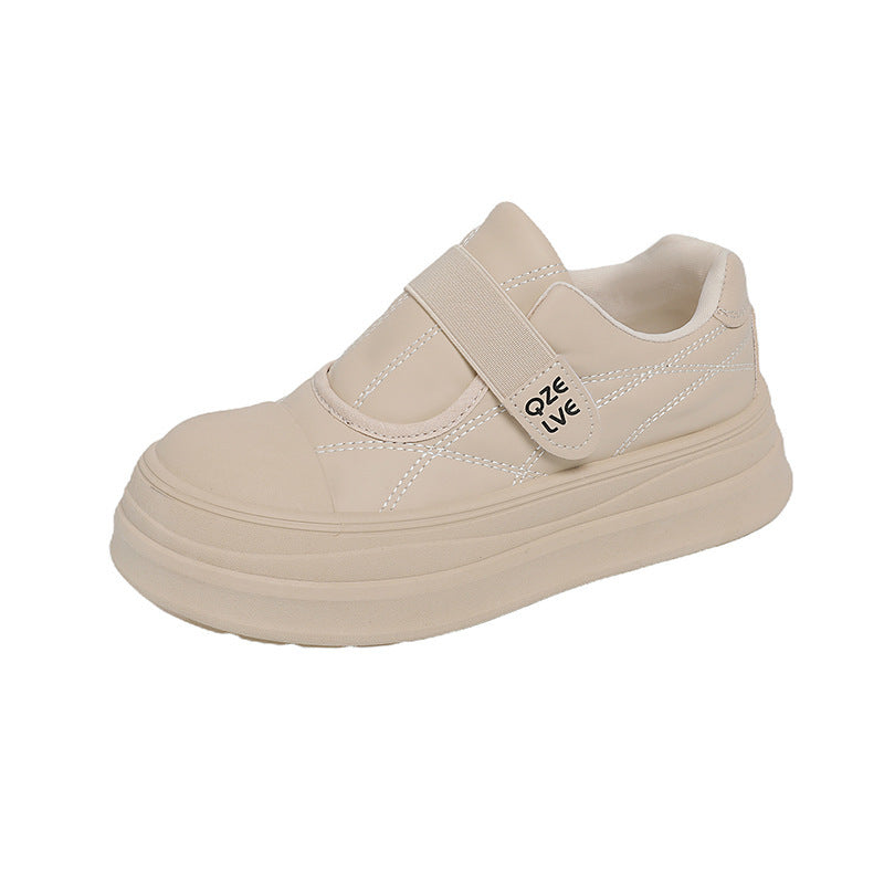 Damen modische Slip-On Sneakers mit praktischen Klettverschluss und dämpfender Laufsohle EB