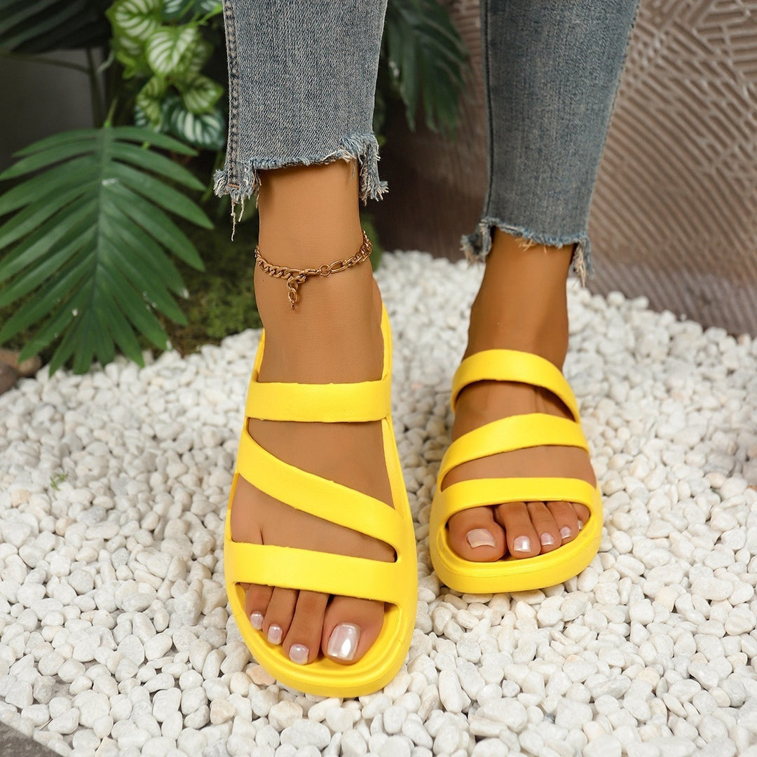 Damen Komfortable Clogs mit elastischen Riemen EB