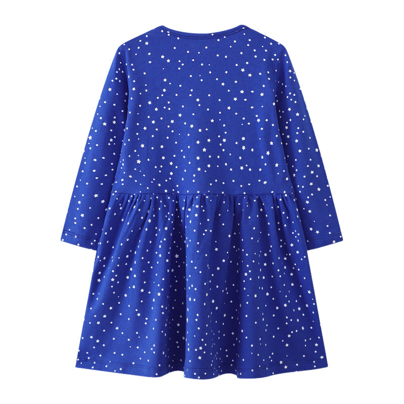 Mädchen Langarmkleid mit Weihnachtsmotiv EB
