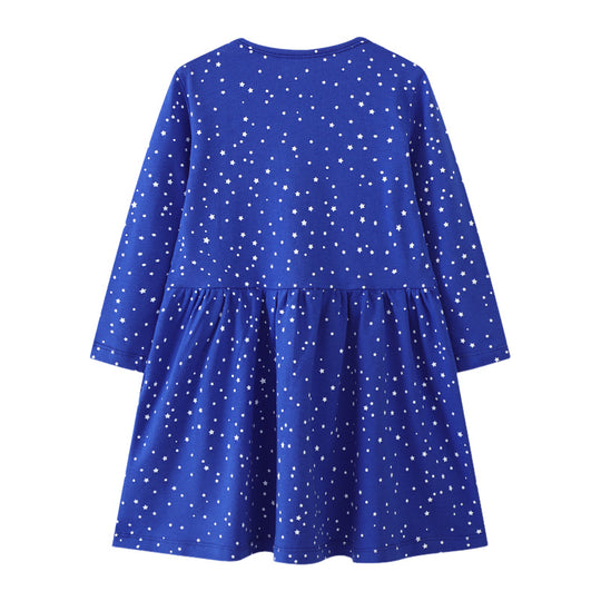 Mädchen Langarmkleid mit Weihnachtsmotiv EB