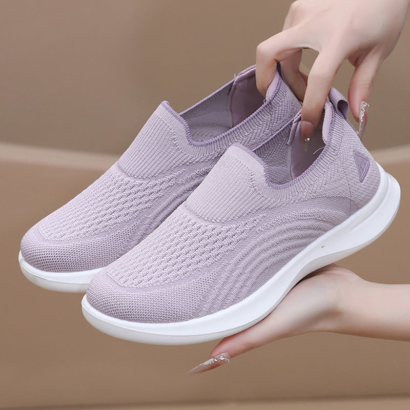 Damen Atmungsaktive Slip-On Sneakers mit flexiblem Fußbett EB