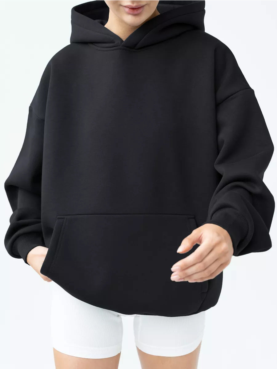 Damen nan oversized Kapuzenpullover mit Kängurutasche und dropped-shoulder Schnitt EB