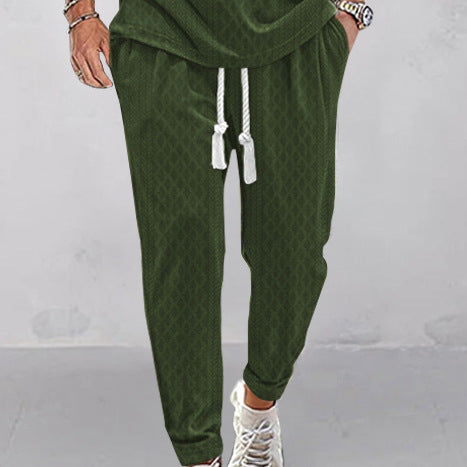 Herren Slim-Tapered Joggerhose im Struktur-Design mit Kordelzug und Eingrifftaschen EB
