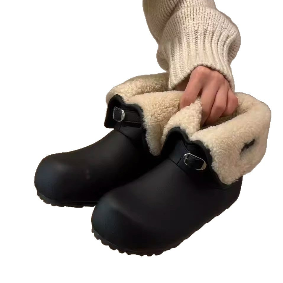 Damen Kuschelige Hausschuh-Stiefel mit flauschigem Innenfutter EB