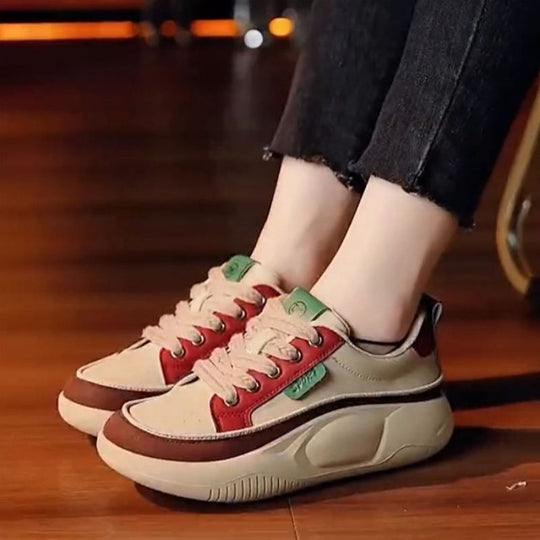 Damen Sportliche Sneakers mit dicker Sohle und komfortablem Obermaterial EB