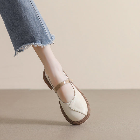 Damen Mary-Jane Ballerinas mit praktischem Riemen und stabiler Sohle EB