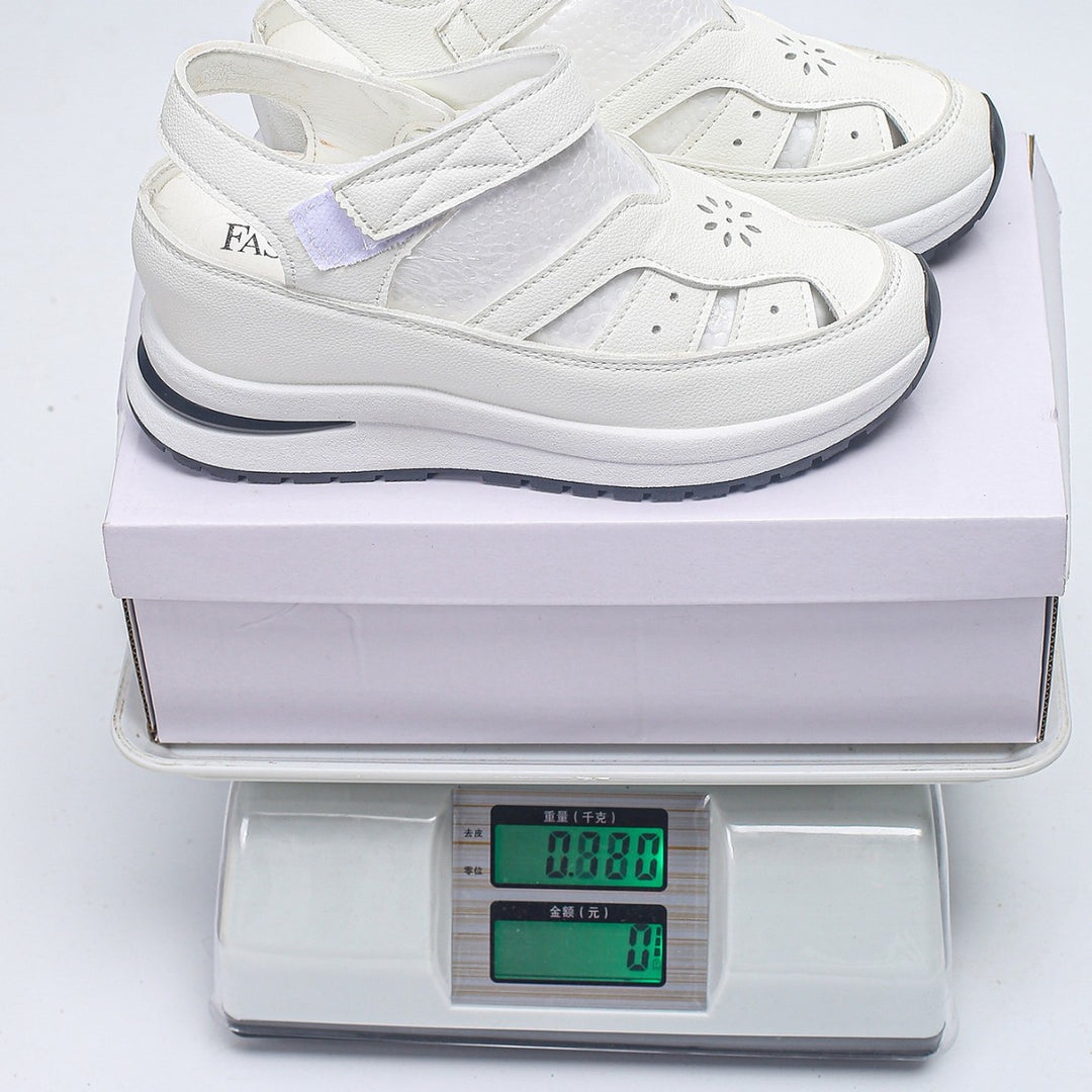 Damen Keilsandalen mit verstellbarem Klettverschluss und orthopädischer Komfortsohle EB