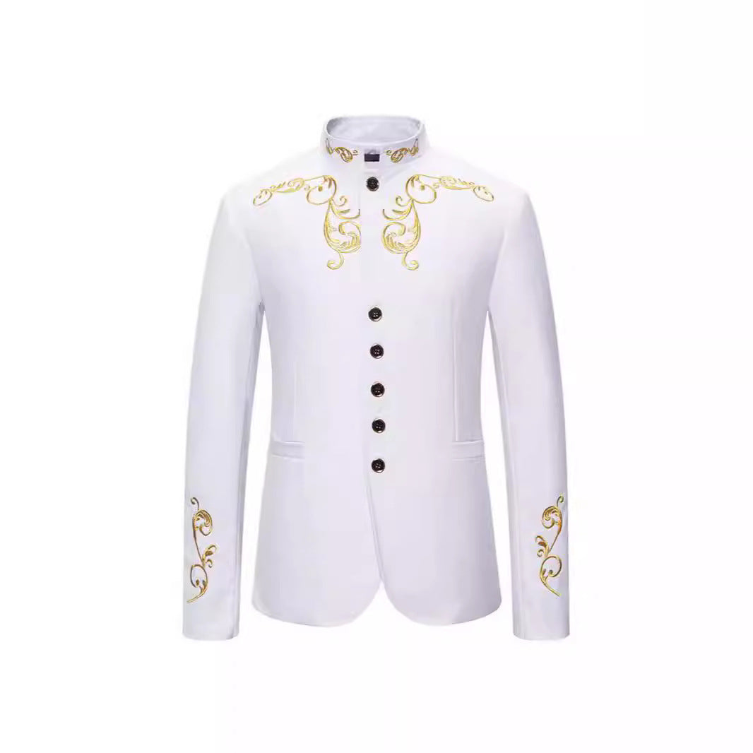 Herren Eleganter Blazer mit kunstvollen Stickereien EB