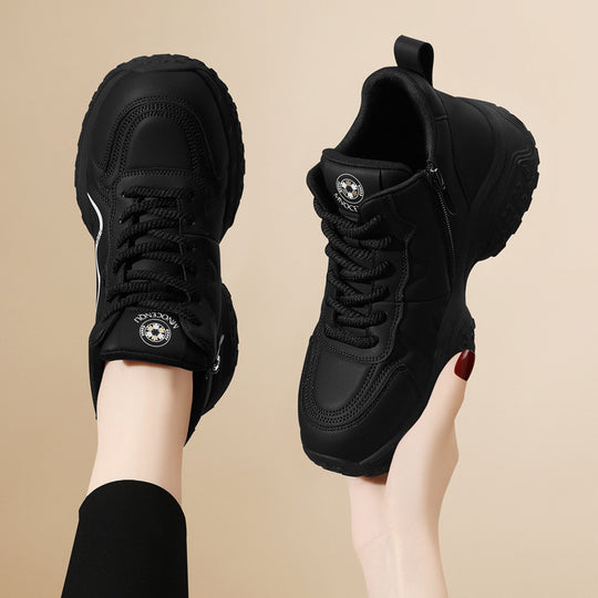 Damen Sportliche Sneakers mit Reißverschluss und dämpfender Sohle EB