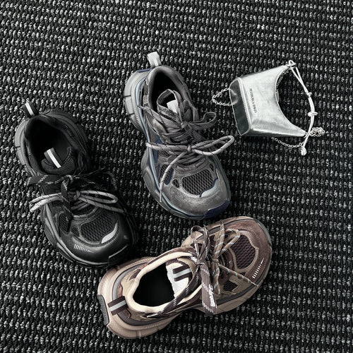 Damen Sportliche Sneakers mit robustem Sohlenprofil und atmungsaktivem Obermaterial EB