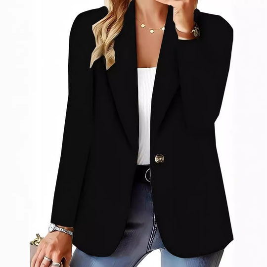 Damen Eleganter Strickblazer mit strukturierter Oberfläche und lässigem Schnitt EB