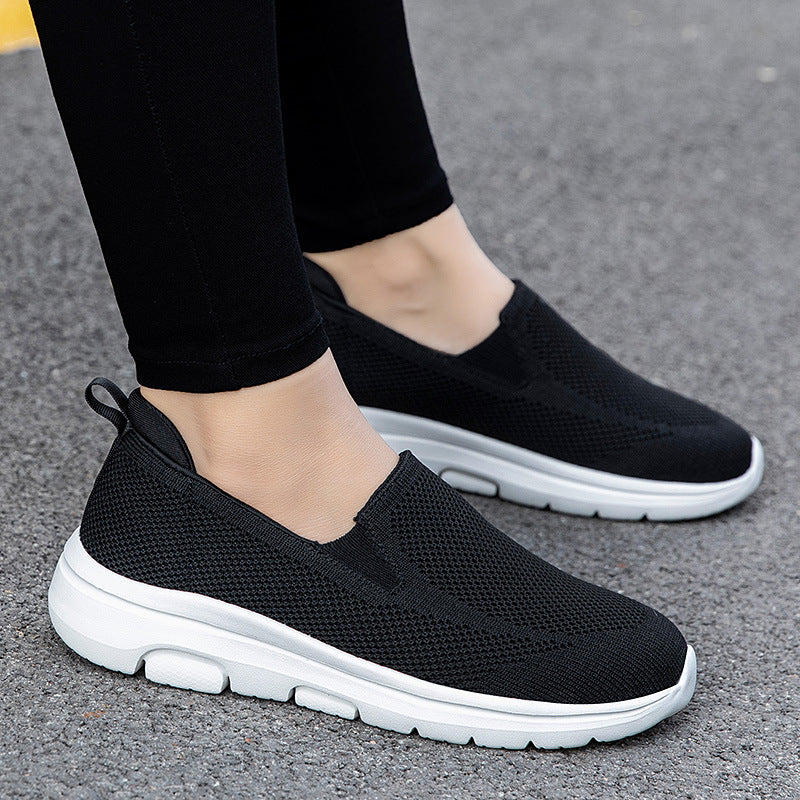 Damen Slip-On Fitnessschuhe mit atmungsaktiver Mesh-Oberfläche EB