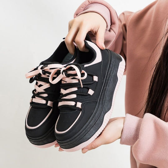 Damen Sportliche Chunky Sneaker mit gepolsterter Sohle EB