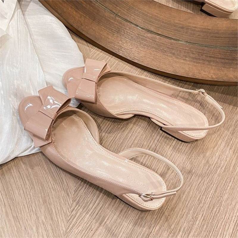 Damen elegante Slingback-Pumps mit dekorativem Schleifendetail EB