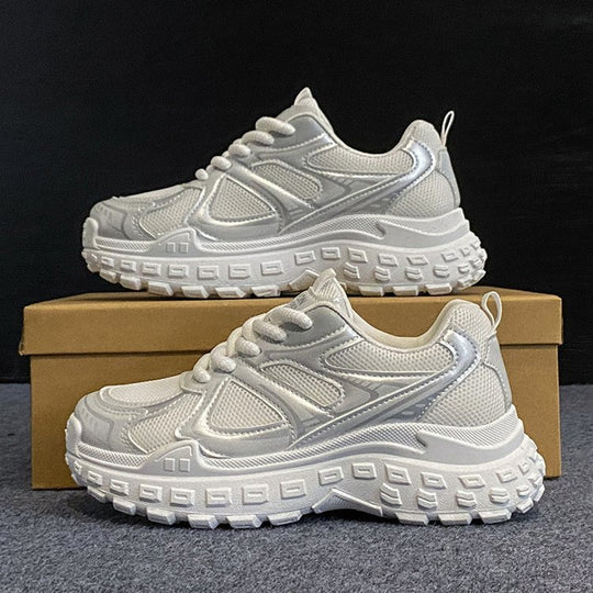 Damen Sportliche Sneakers mit atmungsaktiver Mesh-Oberfläche und rutschfester Sohle EB